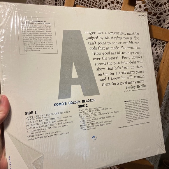 Perry Como, Como's Golden Records Vintage LP Record - Picture 5 of 13